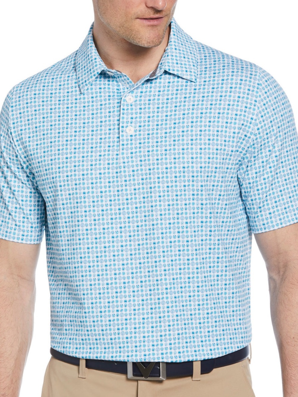 Callaway Big & Tall 18th Hole Food Print Short Sleeve Golf Polo Shirt